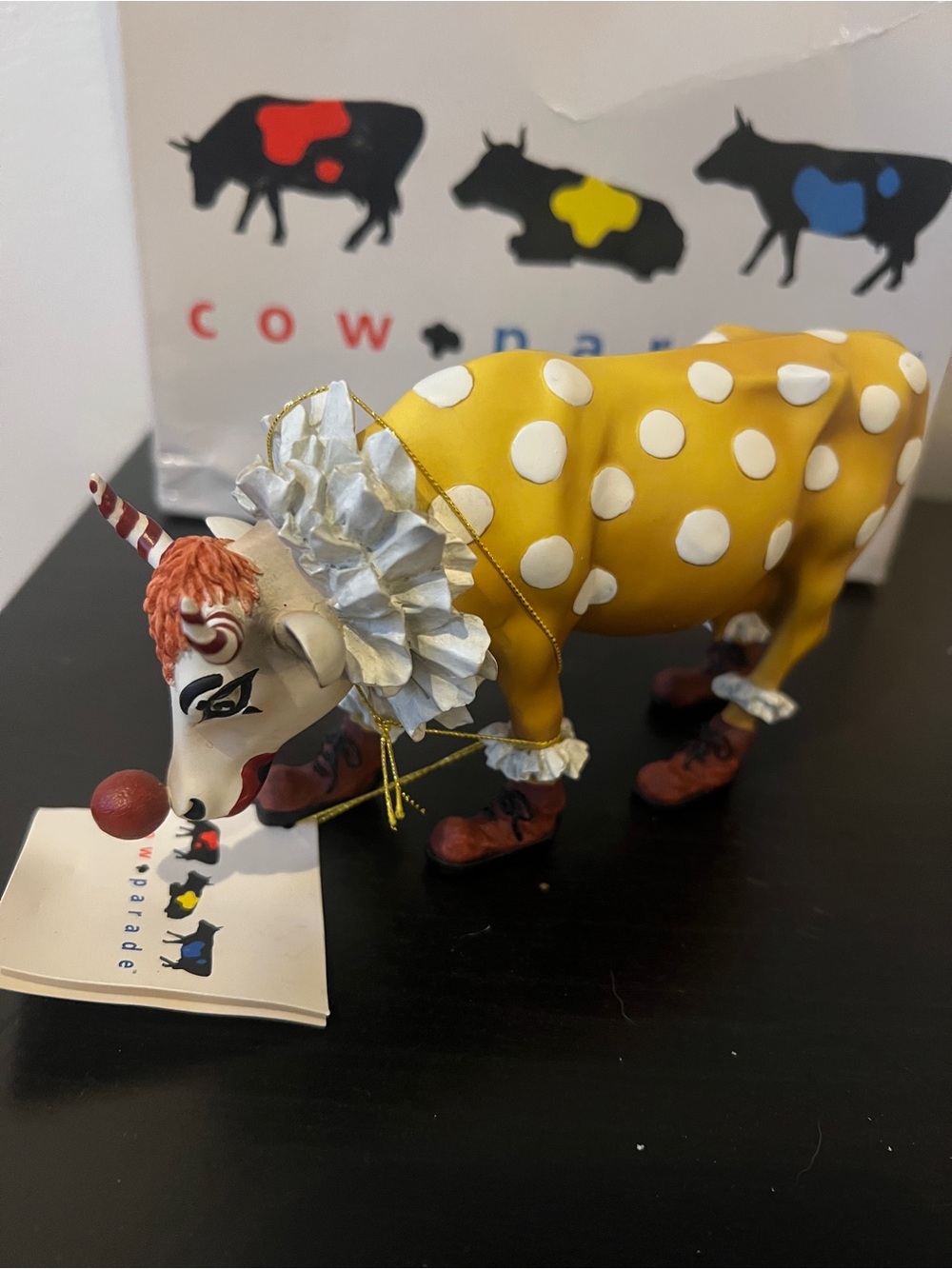 Cow Parade Figurine - You Can't Have a Parade w/o A Clown -